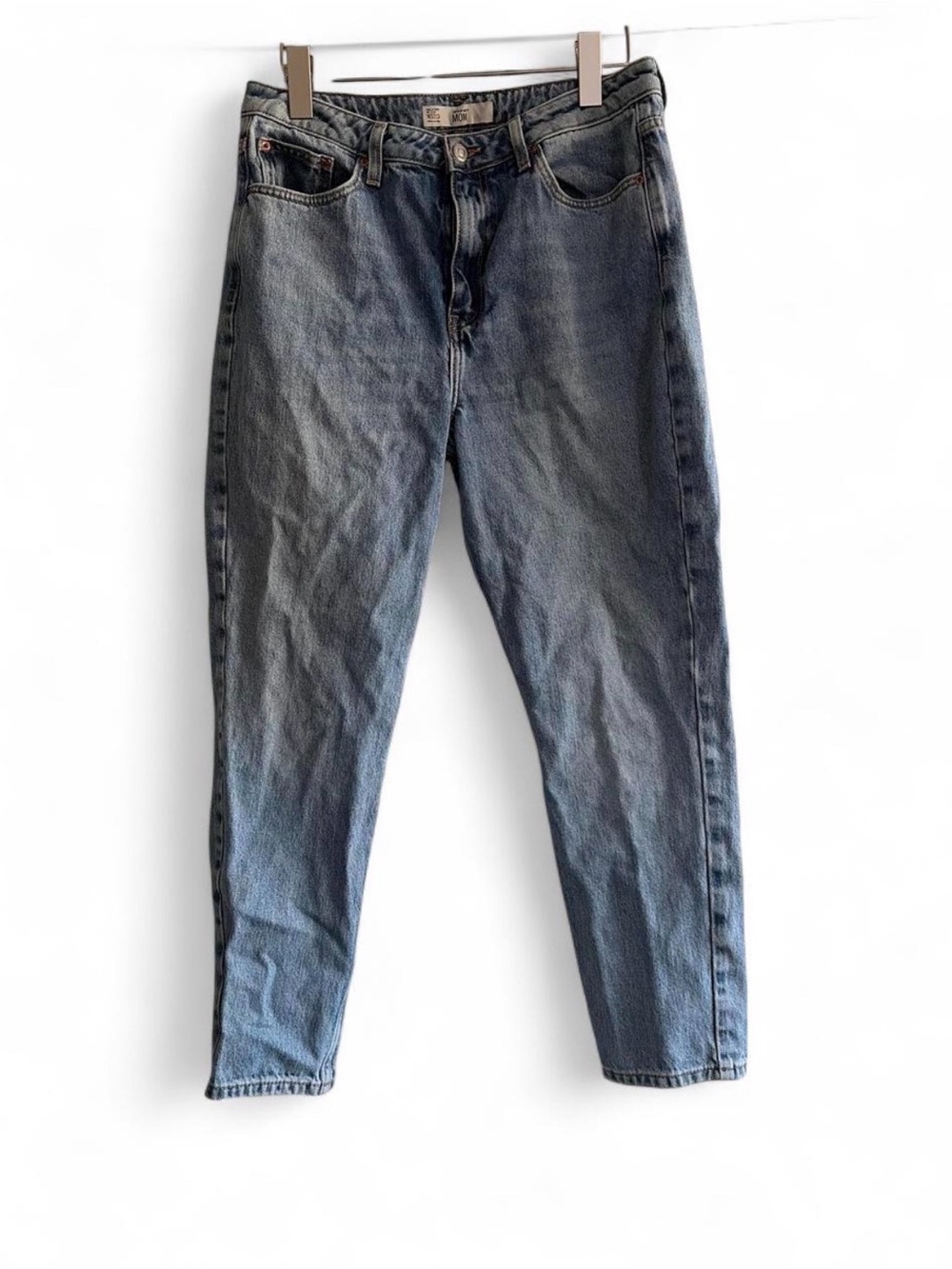 Topshop Moto Mom Jeans High Rise Light
Wash Tapered Women's W32 L30